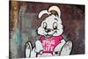 Thug For Life Bunny Rabbit Graffiti-null-Stretched Canvas