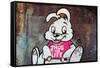 Thug For Life Bunny Rabbit Graffiti-null-Framed Stretched Canvas