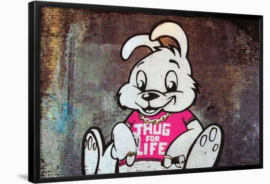 Thug For Life Bunny Rabbit Graffiti-null-Framed Poster