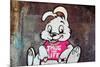 Thug For Life Bunny Rabbit Graffiti-null-Mounted Poster