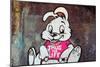 Thug For Life Bunny Rabbit Graffiti-null-Mounted Poster