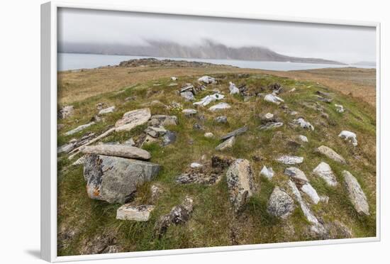 Thule House Remains in Dundas Harbour, Devon Island, Nunavut, Canada, North America-Michael-Framed Photographic Print