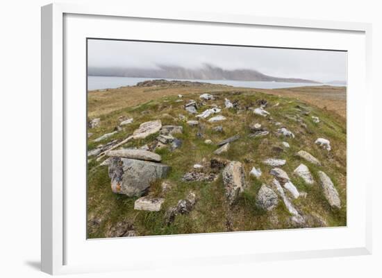 Thule House Remains in Dundas Harbour, Devon Island, Nunavut, Canada, North America-Michael-Framed Photographic Print