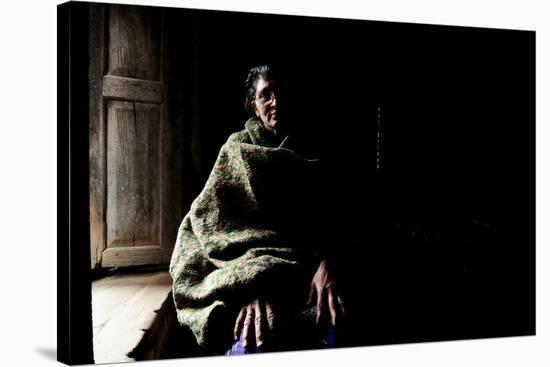 Thuli Maya Fuyal, Widow, in Her Small Room in Kathmandu, in Namaskar Association-Enrique Lapez-Tapia de Inas-Stretched Canvas