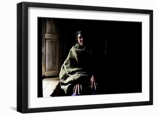 Thuli Maya Fuyal, Widow, in Her Small Room in Kathmandu, in Namaskar Association-Enrique Lapez-Tapia de Inas-Framed Photographic Print