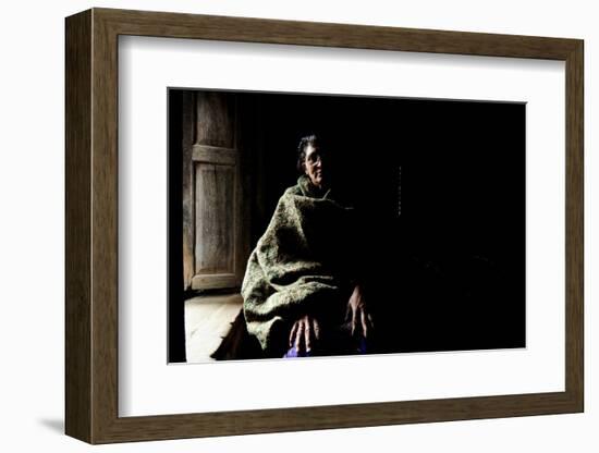 Thuli Maya Fuyal, Widow, in Her Small Room in Kathmandu, in Namaskar Association-Enrique Lapez-Tapia de Inas-Framed Photographic Print