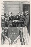 William Mckinley Takes the Oath of Office as 25th President-Thulstrup-Framed Art Print