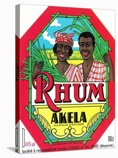 Thum Akela Marque Deposee Rum Label-Lantern Press-Stretched Canvas