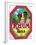 Thum Akela Marque Deposee Rum Label-Lantern Press-Framed Art Print