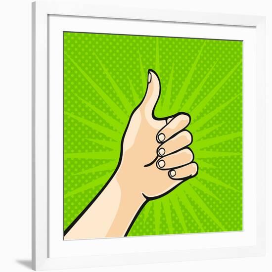 Thumb Up-Alena Kozlova-Framed Art Print