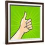 Thumb Up-Alena Kozlova-Framed Art Print