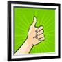 Thumb Up-Alena Kozlova-Framed Art Print