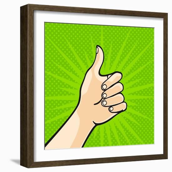 Thumb Up-Alena Kozlova-Framed Art Print