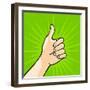 Thumb Up-Alena Kozlova-Framed Art Print