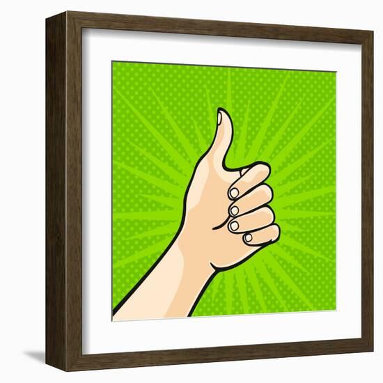 Thumb Up-Alena Kozlova-Framed Art Print