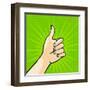 Thumb Up-Alena Kozlova-Framed Art Print