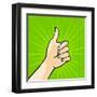 Thumb Up-Alena Kozlova-Framed Art Print