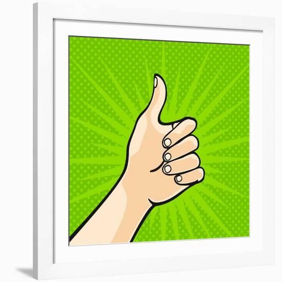 Thumb Up-Alena Kozlova-Framed Art Print