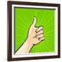 Thumb Up-Alena Kozlova-Framed Art Print