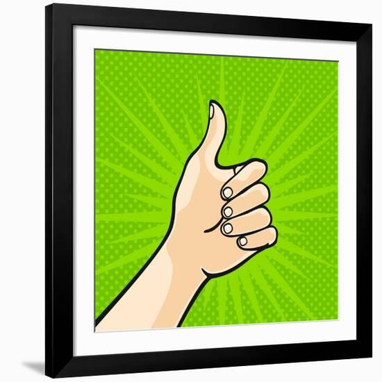 Thumb Up-Alena Kozlova-Framed Art Print