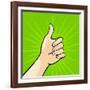 Thumb Up-Alena Kozlova-Framed Art Print