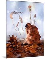 Thumbelina in Leaves-Judy Mastrangelo-Mounted Giclee Print