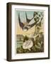 Thumbkinetta (Tommelise) Rides on a Swallow's Back-Eleanor Vere Boyle-Framed Art Print