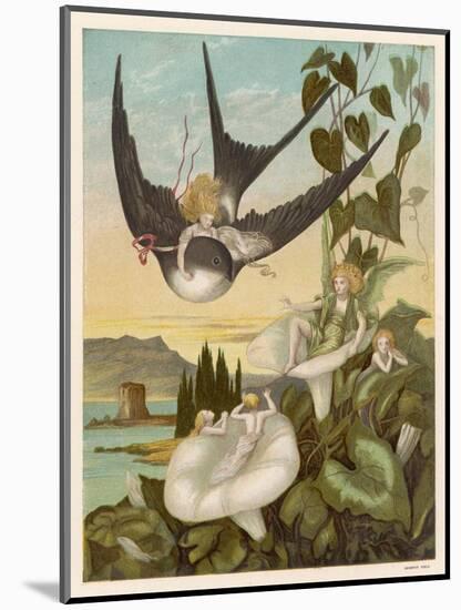 Thumbkinetta (Tommelise) Rides on a Swallow's Back-Eleanor Vere Boyle-Mounted Art Print