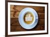 Thumbs Up or Like Symbol in Coffee Froth-Flynt-Framed Photographic Print