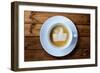 Thumbs Up or Like Symbol in Coffee Froth-Flynt-Framed Photographic Print