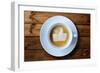Thumbs Up or Like Symbol in Coffee Froth-Flynt-Framed Photographic Print