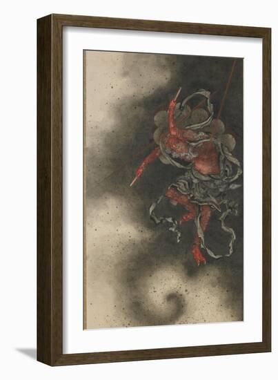 Thunder God, Edo Period, 1847-Katsushika Hokusai-Framed Giclee Print