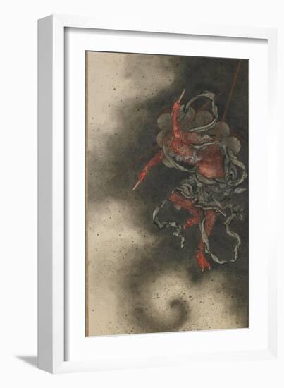 Thunder God, Edo Period, 1847-Katsushika Hokusai-Framed Giclee Print