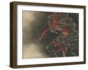 Thunder God, Edo Period, 1847-Katsushika Hokusai-Framed Giclee Print