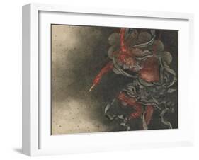 Thunder God, Edo Period, 1847-Katsushika Hokusai-Framed Giclee Print