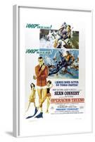 Thunderball, (aka Operacion Trueno), Spanish language poster, Sean Connery, 1965-null-Framed Art Print