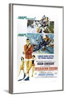 Thunderball, (aka Operacion Trueno), Spanish language poster, Sean Connery, 1965-null-Framed Art Print