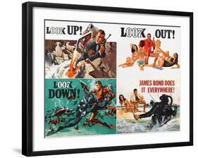 Thunderball, lobbycard, Sean Connery, 1965-null-Framed Art Print