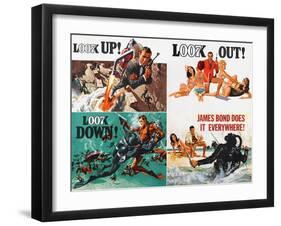 Thunderball, lobbycard, Sean Connery, 1965-null-Framed Art Print