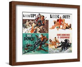 Thunderball, lobbycard, Sean Connery, 1965-null-Framed Art Print