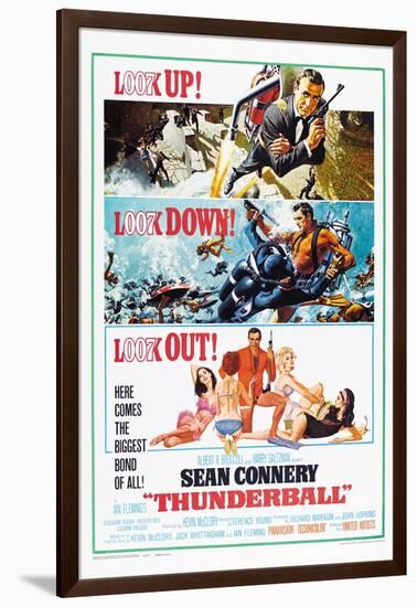 Thunderball, US poster, Sean Connery, 1965-null-Framed Art Print