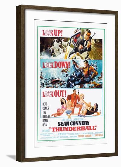 Thunderball, US poster, Sean Connery, 1965-null-Framed Art Print