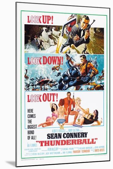 Thunderball, US poster, Sean Connery, 1965-null-Mounted Art Print