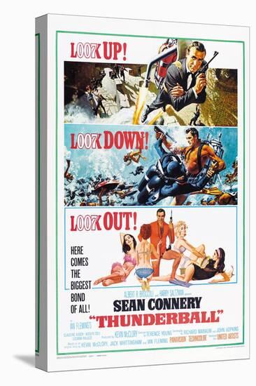 Thunderball, US poster, Sean Connery, 1965-null-Stretched Canvas