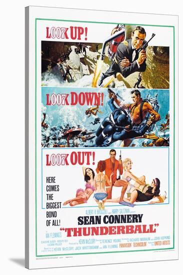 Thunderball, US poster, Sean Connery, 1965-null-Stretched Canvas