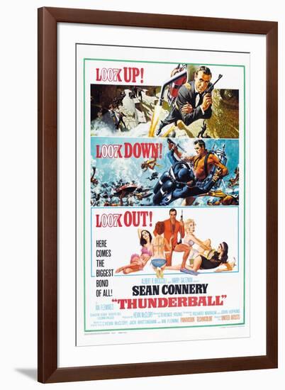 Thunderball, US poster, Sean Connery, 1965-null-Framed Art Print