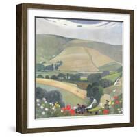 Thunderbarrow Hill, Near Bramber-Edward Reginald Frampton-Framed Giclee Print