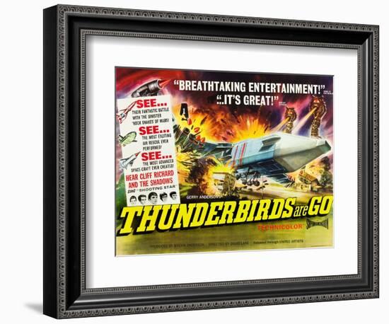 THUNDERBIRDS ARE GO, poster art, 1966-null-Framed Art Print