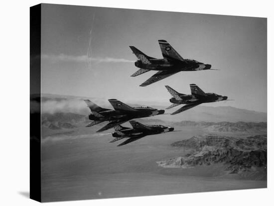 Thunderbirds in F-100's Flying in Formation-Ralph Crane-Stretched Canvas