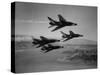 Thunderbirds in F-100's Flying in Formation-Ralph Crane-Stretched Canvas